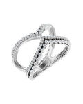 Anel Vazado em Ouro 14k com Diamantes Naturais – Modelo 3