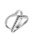 Anel Vazado em Ouro 14k com Diamantes Naturais – Modelo 3