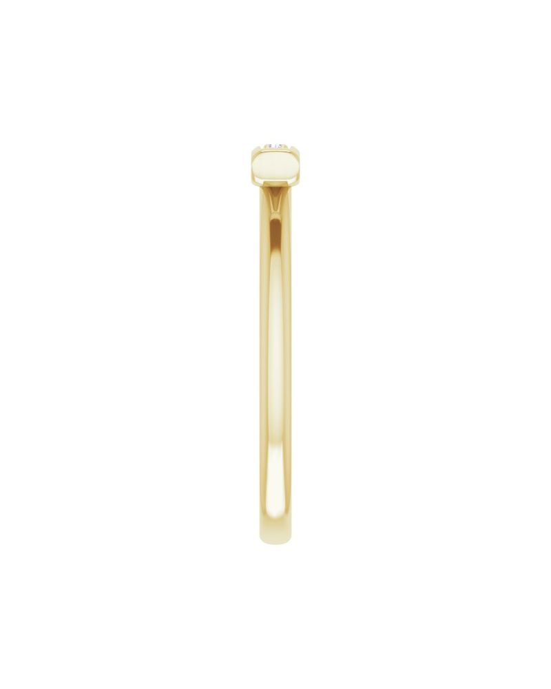 Anel Barra em Ouro 14k com Diamantes Naturais – Modelo 4