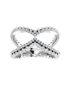 Anel Vazado em Ouro 14k com Diamantes Naturais – Modelo 3