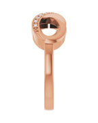 Anel Infinito em Ouro 14k com Diamantes Naturais – Modelo 4