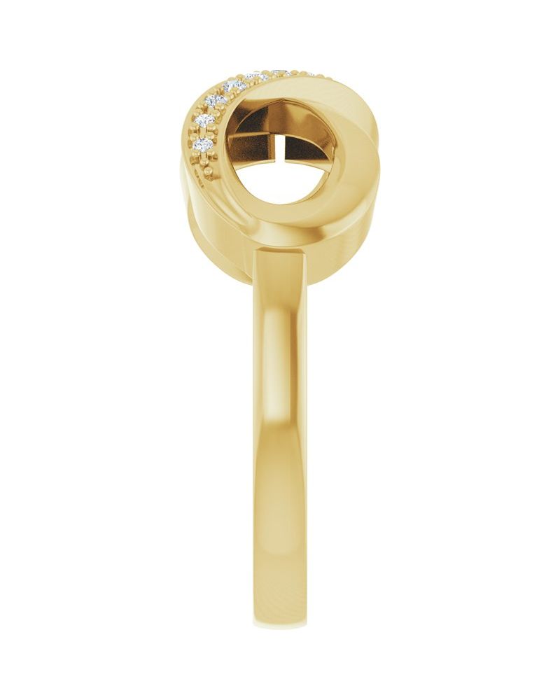 Anel Infinito em Ouro 14k com Diamantes Naturais – Modelo 4