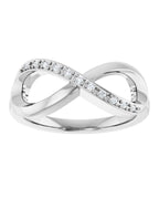 Anel Infinito em Ouro 14k com Diamantes Naturais – Modelo 4