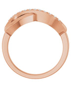 Anel Infinito em Ouro 14k com Diamantes Naturais – Modelo 4