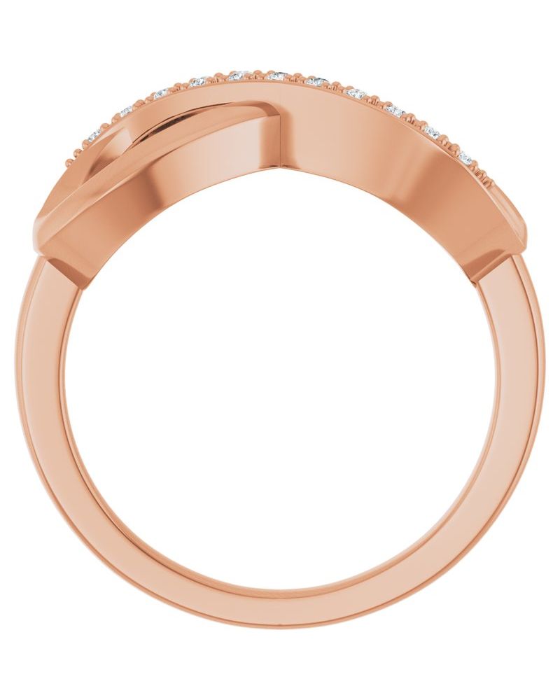 Anel Infinito em Ouro 14k com Diamantes Naturais – Modelo 4