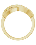 Anel Infinito em Ouro 14k com Diamantes Naturais – Modelo 4