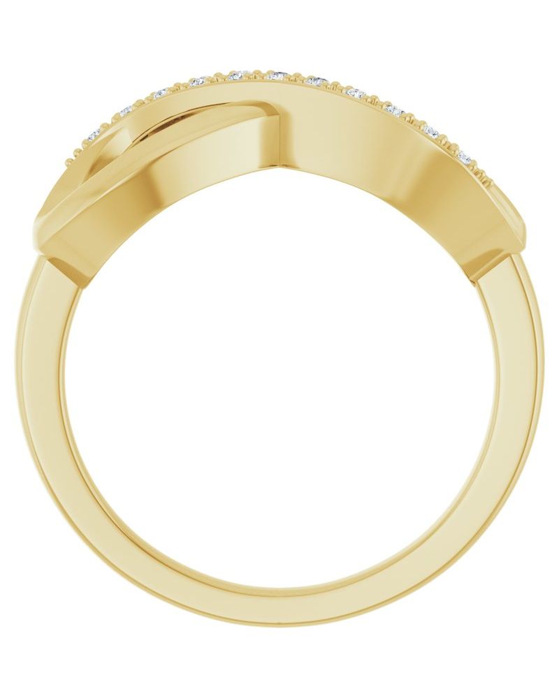 Anel Infinito em Ouro 14k com Diamantes Naturais – Modelo 4
