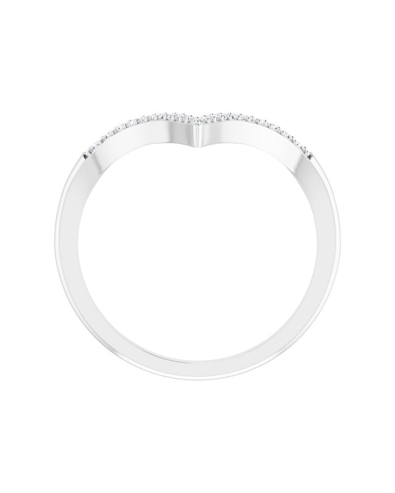 Anel em V Cravejado em Ouro 14k com Diamantes Naturais – Modelo 2