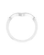 Anel em V Cravejado em Ouro 14k com Diamantes Naturais – Modelo 2