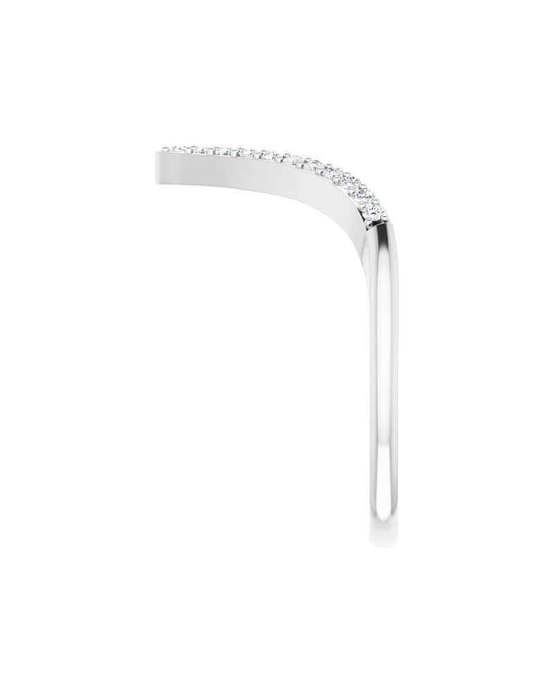 Anel em V Cravejado em Ouro 14k com Diamantes Naturais – Modelo 2
