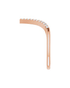 Anel em V Cravejado em Ouro 14k com Diamantes Naturais – Modelo 2