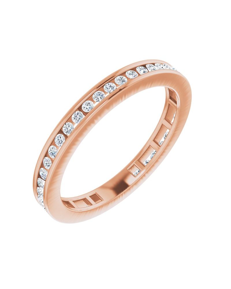 Anel Empilhável em Ouro 14k com Diamantes Naturais – Modelo 33