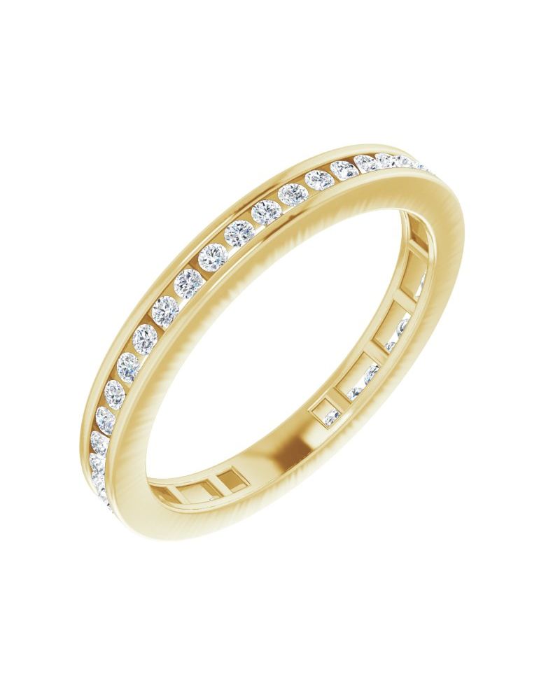 Anel Empilhável em Ouro 14k com Diamantes Naturais – Modelo 33