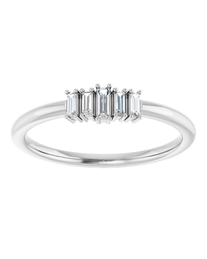 Anel Empilhável em Ouro 14k com Diamantes Naturais – Modelo 11