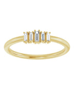 Anel Empilhável em Ouro 14k com Diamantes Naturais – Modelo 11