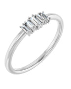 Anel Empilhável em Ouro 14k com Diamantes Naturais – Modelo 11