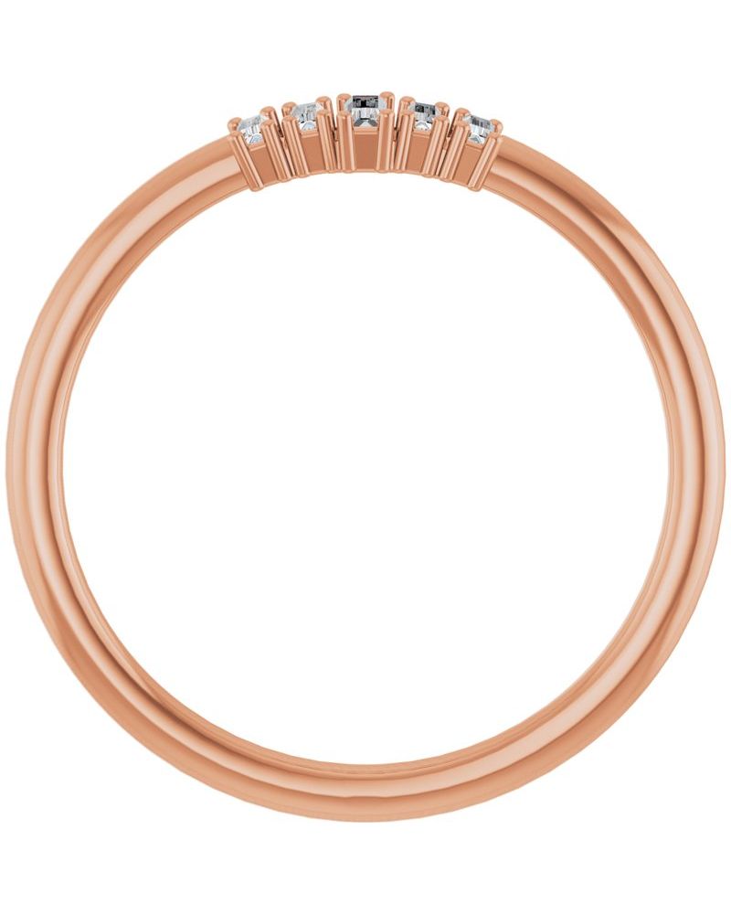 Anel Empilhável em Ouro 14k com Diamantes Naturais – Modelo 11