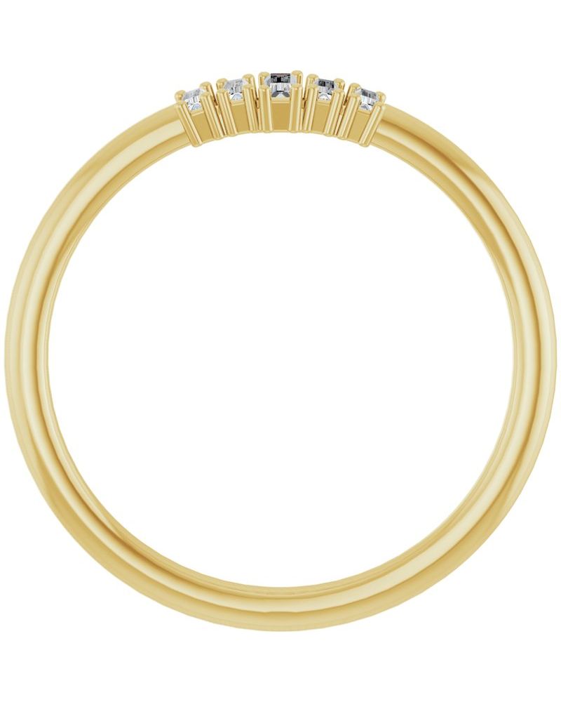 Anel Empilhável em Ouro 14k com Diamantes Naturais – Modelo 11