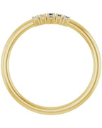Anel Empilhável em Ouro 14k com Diamantes Naturais – Modelo 11