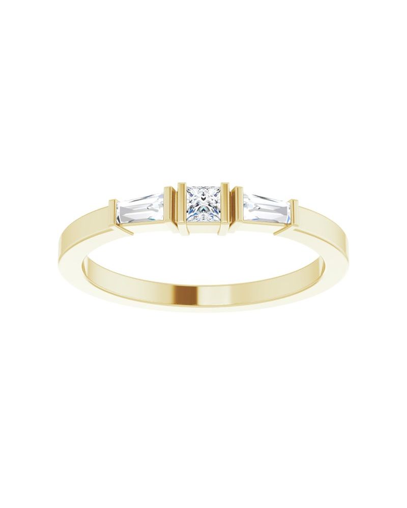 Anel Cravejado Empilhável em Ouro 14k com Diamantes Naturais – Modelo 17