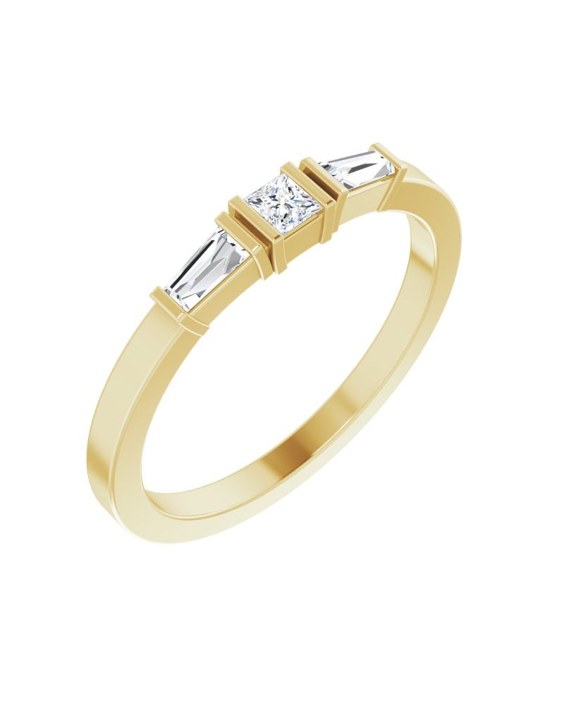 Anel Cravejado Empilhável em Ouro 14k com Diamantes Naturais – Modelo 17