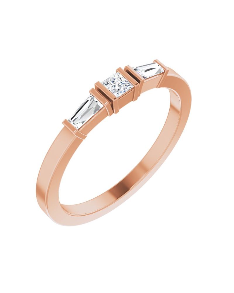 Anel Cravejado Empilhável em Ouro 14k com Diamantes Naturais – Modelo 17