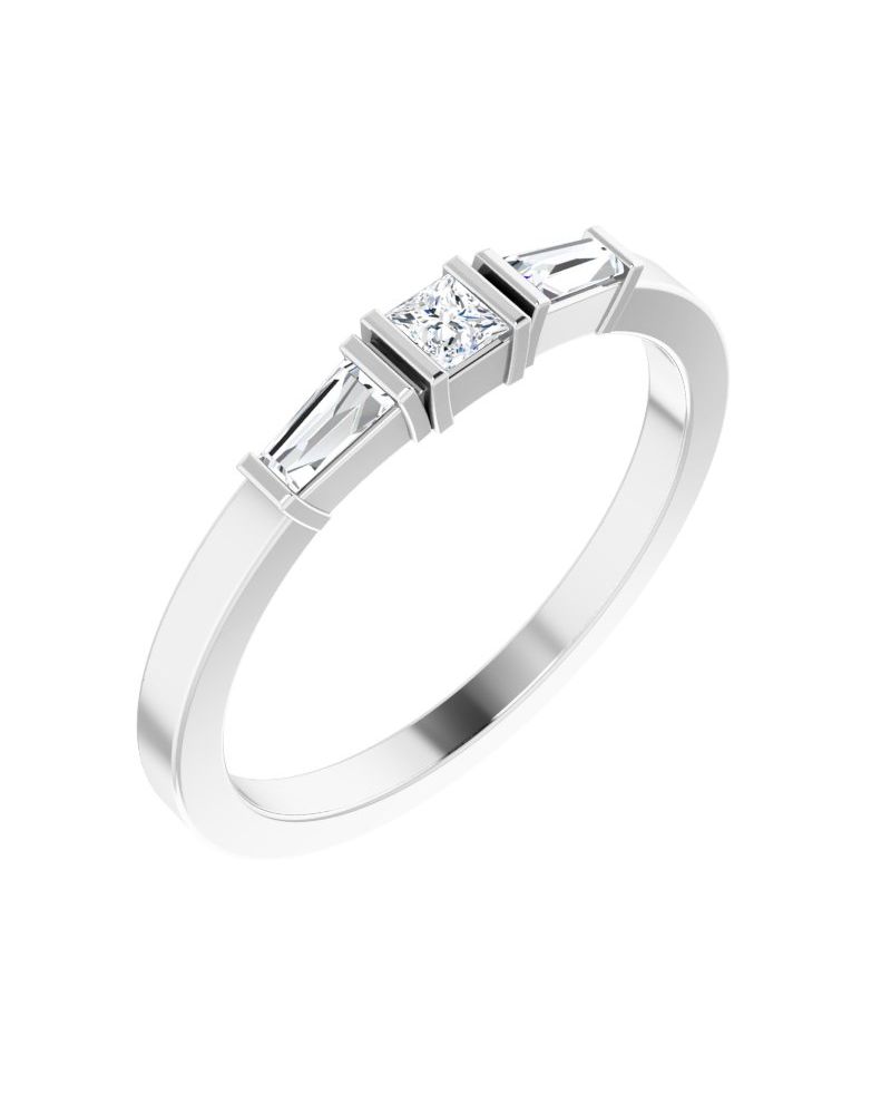 Anel Cravejado Empilhável em Ouro 14k com Diamantes Naturais – Modelo 17