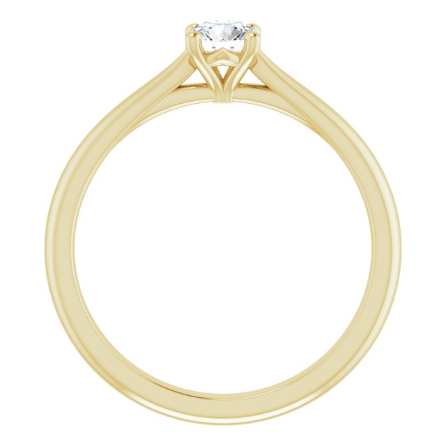 Solitário Clássico – Ouro Amarelo 14k – vista frontal