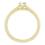 Solitário Clássico – Ouro Amarelo 14k – vista frontal