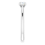 Solitário Clássico – Ouro Branco 14k – perfil