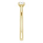 Solitário Clássico – Ouro Amarelo 14k – perfil