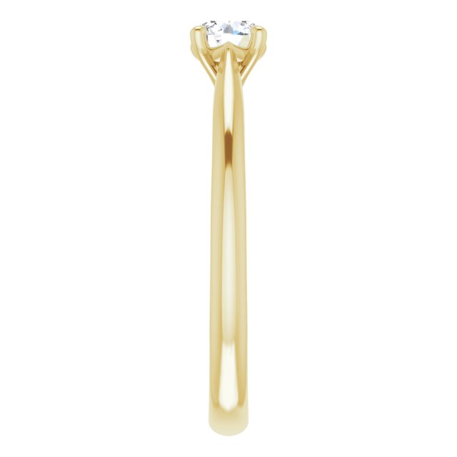 Solitário Clássico – Ouro Amarelo 14k – perfil