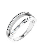 Anel Vazado em Ouro 14k com Diamantes Naturais – Modelo 10