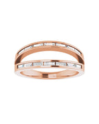 Anel Vazado em Ouro 14k com Diamantes Naturais – Modelo 10