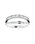 Anel Vazado em Ouro 14k com Diamantes Naturais – Modelo 10