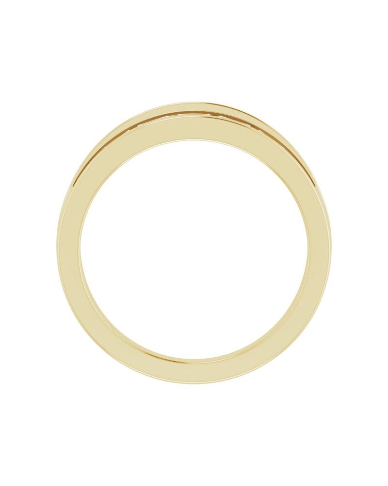 Anel Vazado em Ouro 14k com Diamantes Naturais – Modelo 10