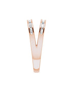 Anel Vazado em Ouro 14k com Diamantes Naturais – Modelo 10