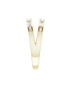 Anel Vazado em Ouro 14k com Diamantes Naturais – Modelo 10
