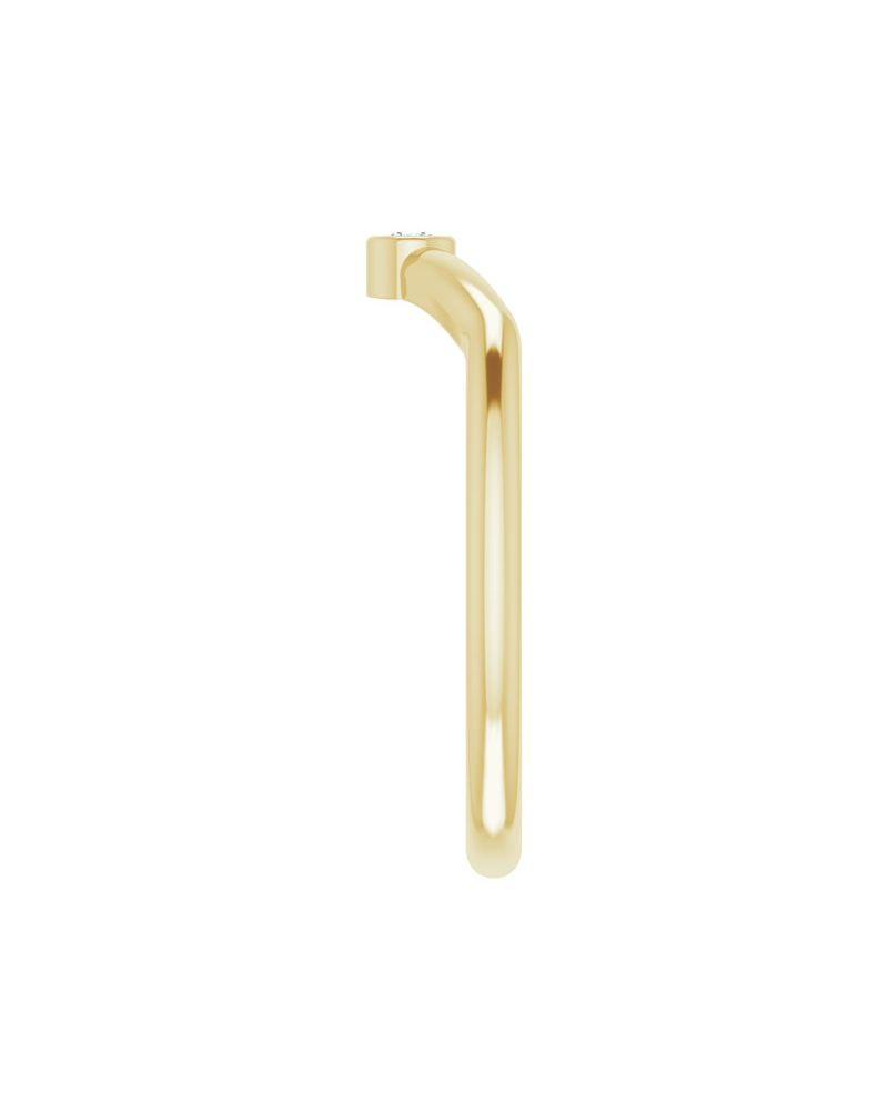 Anel em V Cravejado Empilhável em Ouro 14k com Diamantes Naturais – Modelo 2
