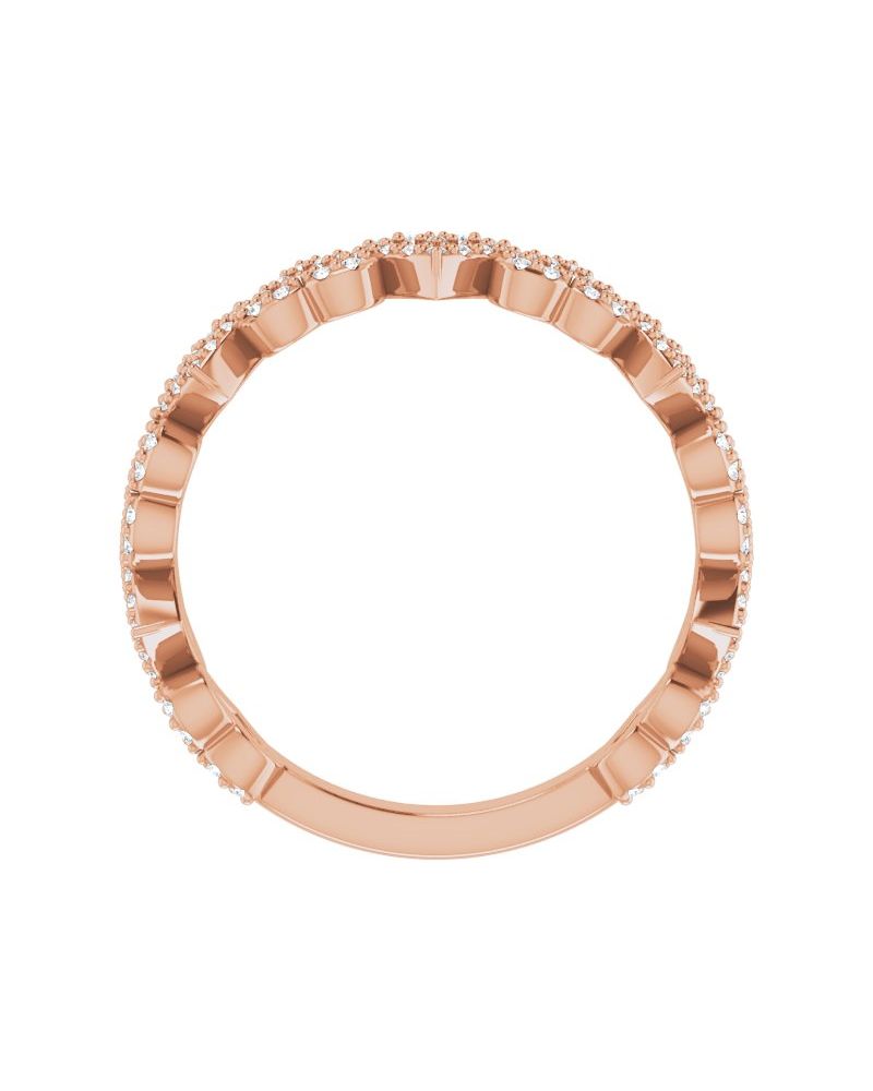Anel Coração Empilhável em Ouro 14k com Diamantes Naturais – Modelo 2