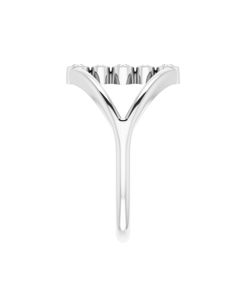 Anel Geométrico em Ouro 14k com Diamantes Naturais