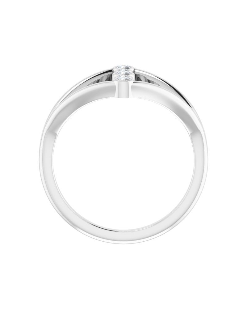 Anel Geométrico em Ouro 14k com Diamantes Naturais