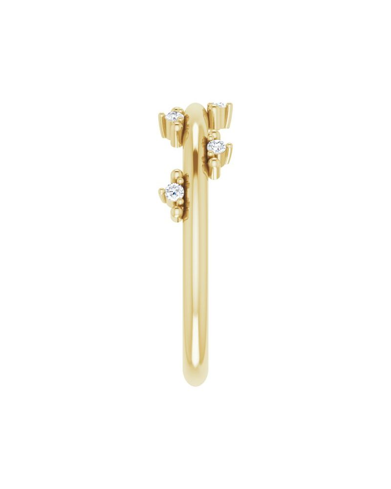 Anel Cravejado Empilhável em Ouro 14k com Diamantes Naturais – Modelo 15
