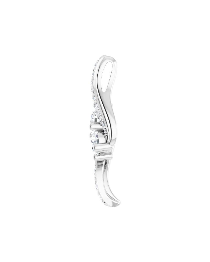 Pingente Duas Pedras em Ouro 14k com Diamantes Naturais – Modelo 2