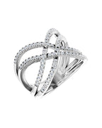 Anel Entrelaçado em Ouro 14k com Diamantes Naturais – Modelo 23
