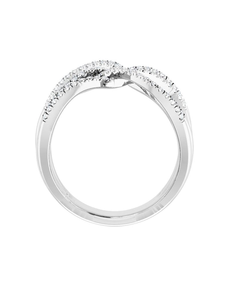 Anel Entrelaçado em Ouro 14k com Diamantes Naturais – Modelo 23