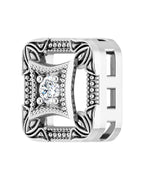 Pingente Passante Vintage em Ouro 14k com Diamantes Naturais