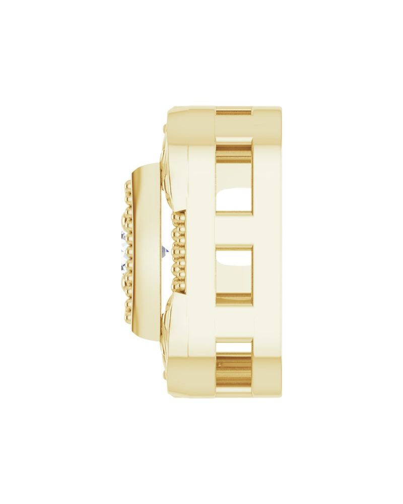 Pingente Passante Vintage em Ouro 14k com Diamantes Naturais