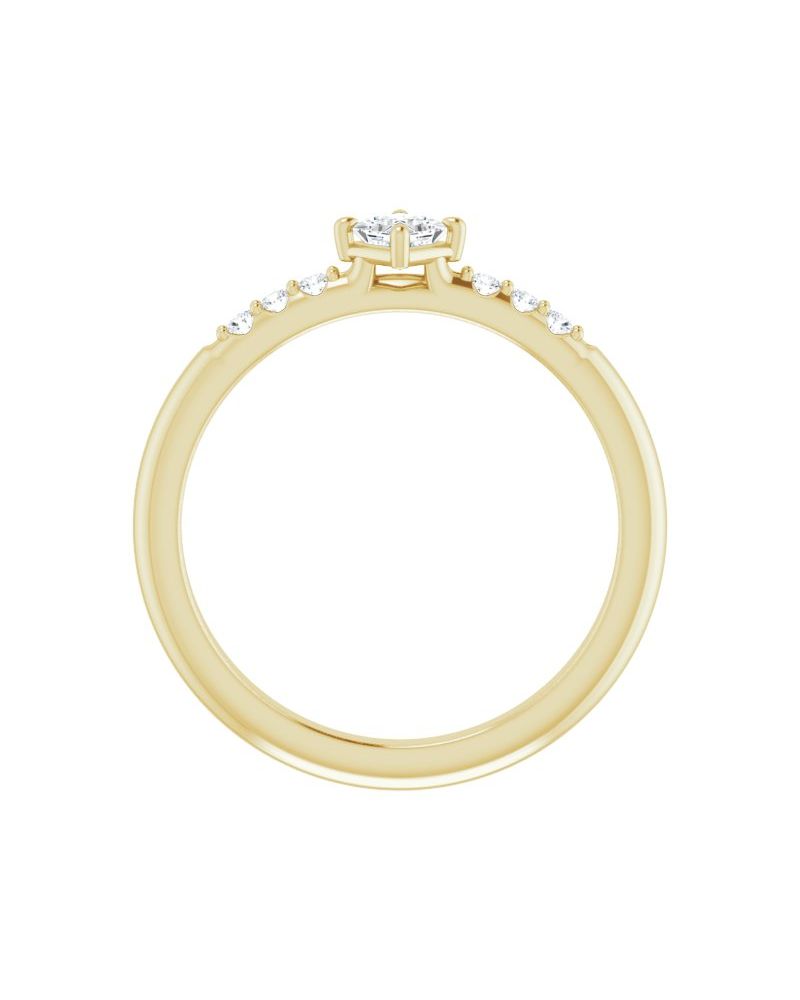 Anel Cravejado Empilhável em Ouro 14k com Diamantes Naturais – Modelo 6