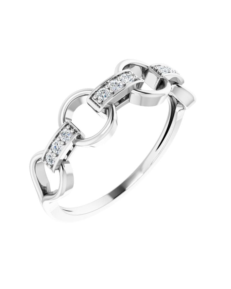 Anel Elos em Ouro 14k com Diamantes Naturais